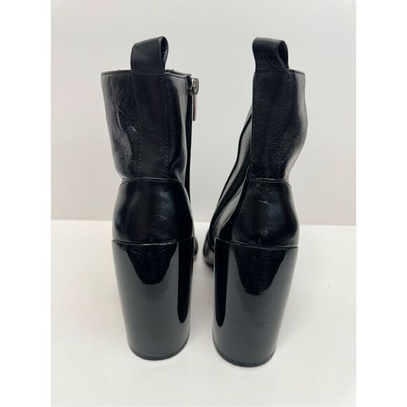 Vince Camuto Boots Womens Size 8.5 Everna Black Leather Block Heel Booties - Picture 5 of 11